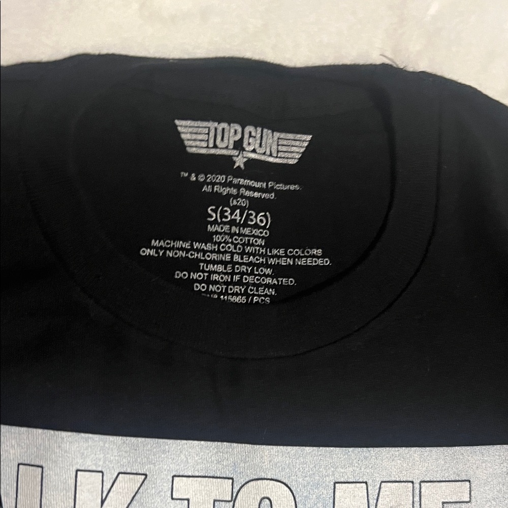Black Graphic Tee with Talk to Me Goose Print - Picture 2 of 3
